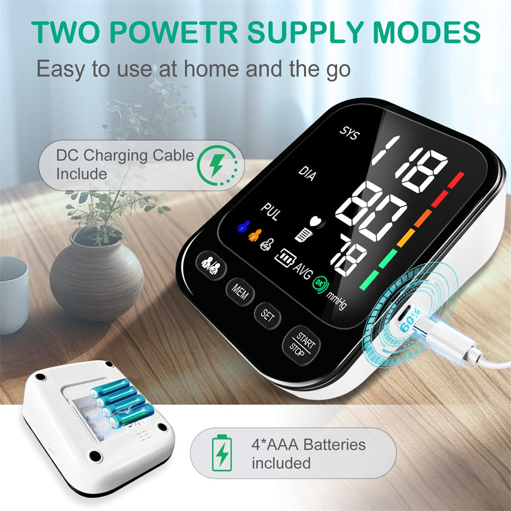 Medical equipment irregular heartbeat detection Medidor De Presion arterial rechargeable blood pressure monitor USB Bp machine