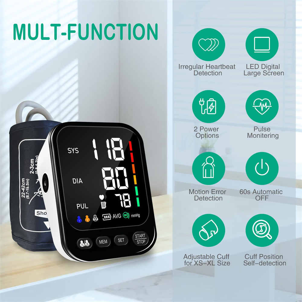 Medical equipment irregular heartbeat detection Medidor De Presion arterial rechargeable blood pressure monitor USB Bp machine
